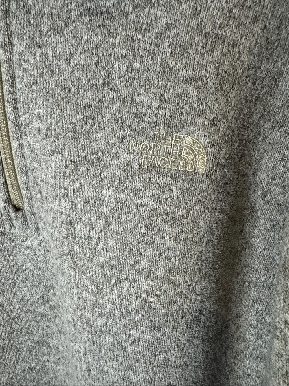 The North Face Mens Large Gray Sweater Fleece 1/4 Zip Pullover Gorpcore Hiking